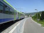 HIer f�hrt ausnahmsweise ein NPZ der BLS als Regioexpress nach Solothun in Burgdorf ein.